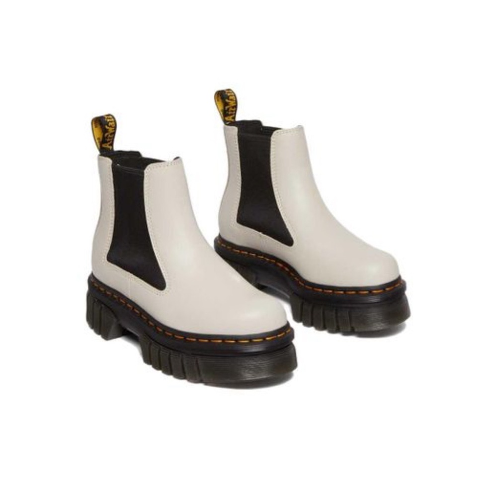 Dr. Martens White and Black Ankle Boots size 8-8.5